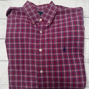 Polo Ralph Lauren Blake Red White‎ & Blue Casual Button Down Shirt Size Large